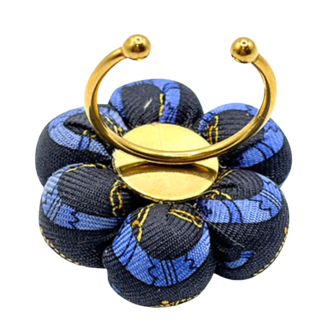 CC Crown Butterfly Vintage Silk Necktie Ring