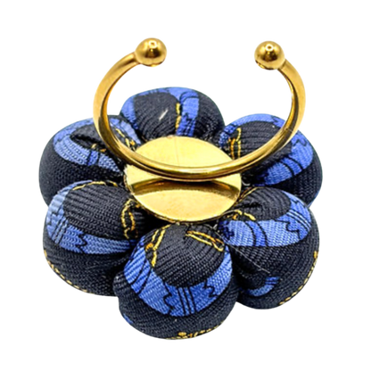 CC Crown Butterfly Vintage Silk Necktie Ring