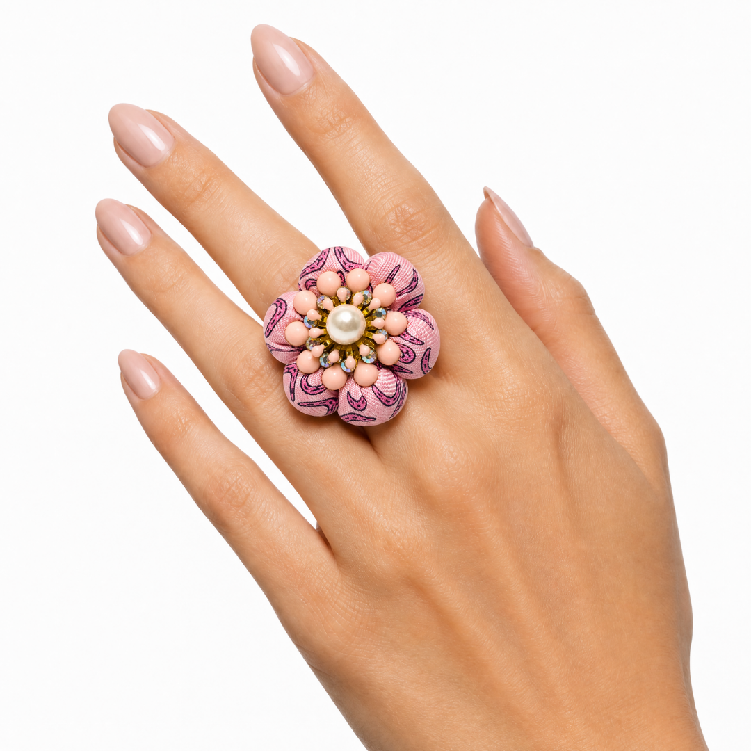 Hermès Horseshoe Vintage Silk Ring