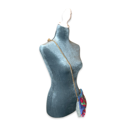 Rubans du Cheval Blue Vintage Scarf Crossbody Bag