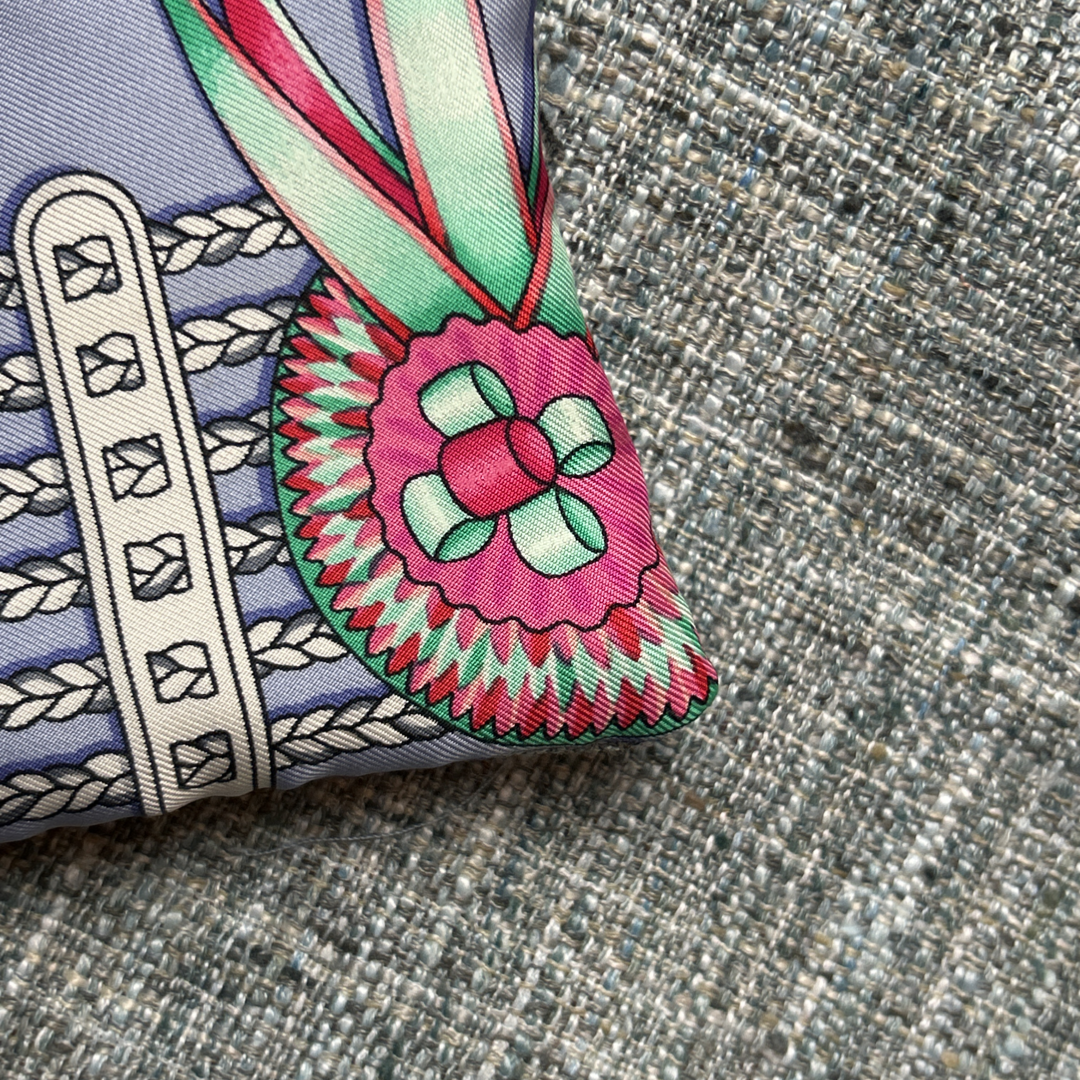 Rubans du Cheval Blue Vintage Scarf Crossbody Bag