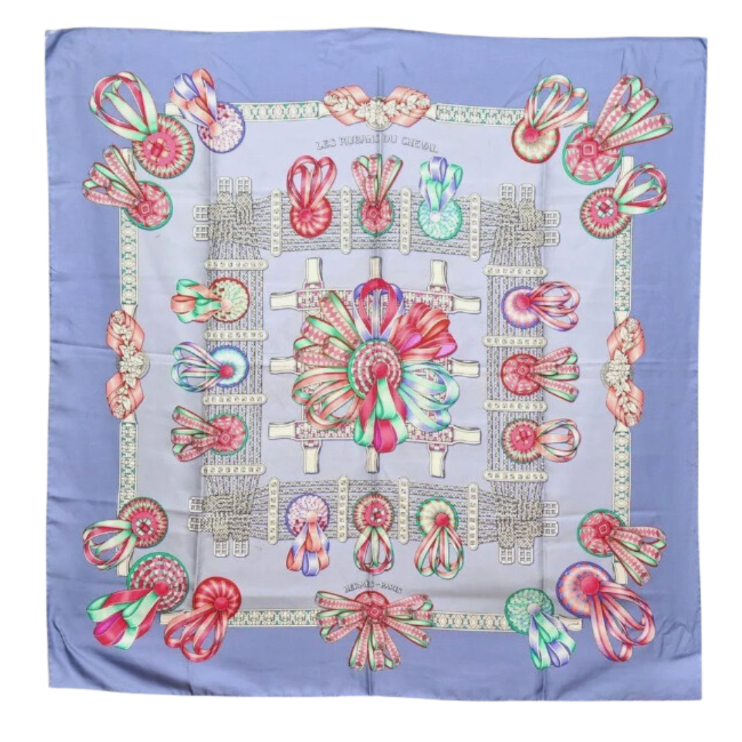 Rubans du Cheval Blue Vintage Scarf Crossbody Bag