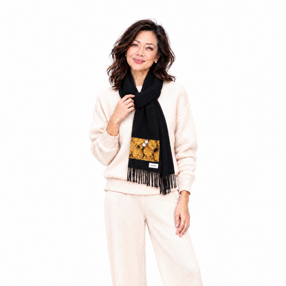 Chanel CC Logo Silk Scarf & Cashmere Shawl at Vintage Luxe Up