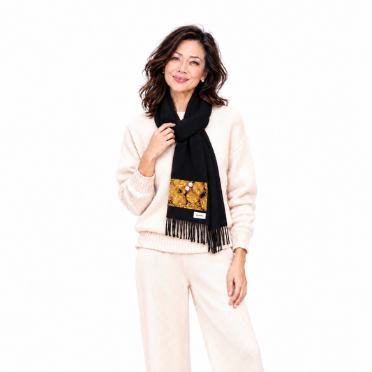 Chanel CC Logo Silk Scarf & Cashmere Shawl at Vintage Luxe Up