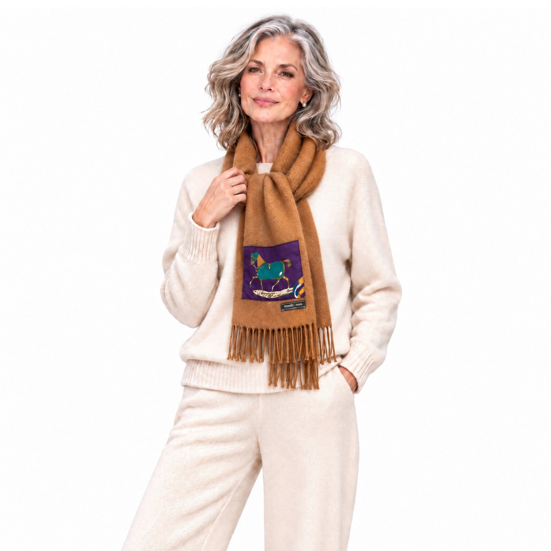 Hermes Couvertures et Tenues du Jour Scarf & Cashmere Shawl at Vintage Luxe Up