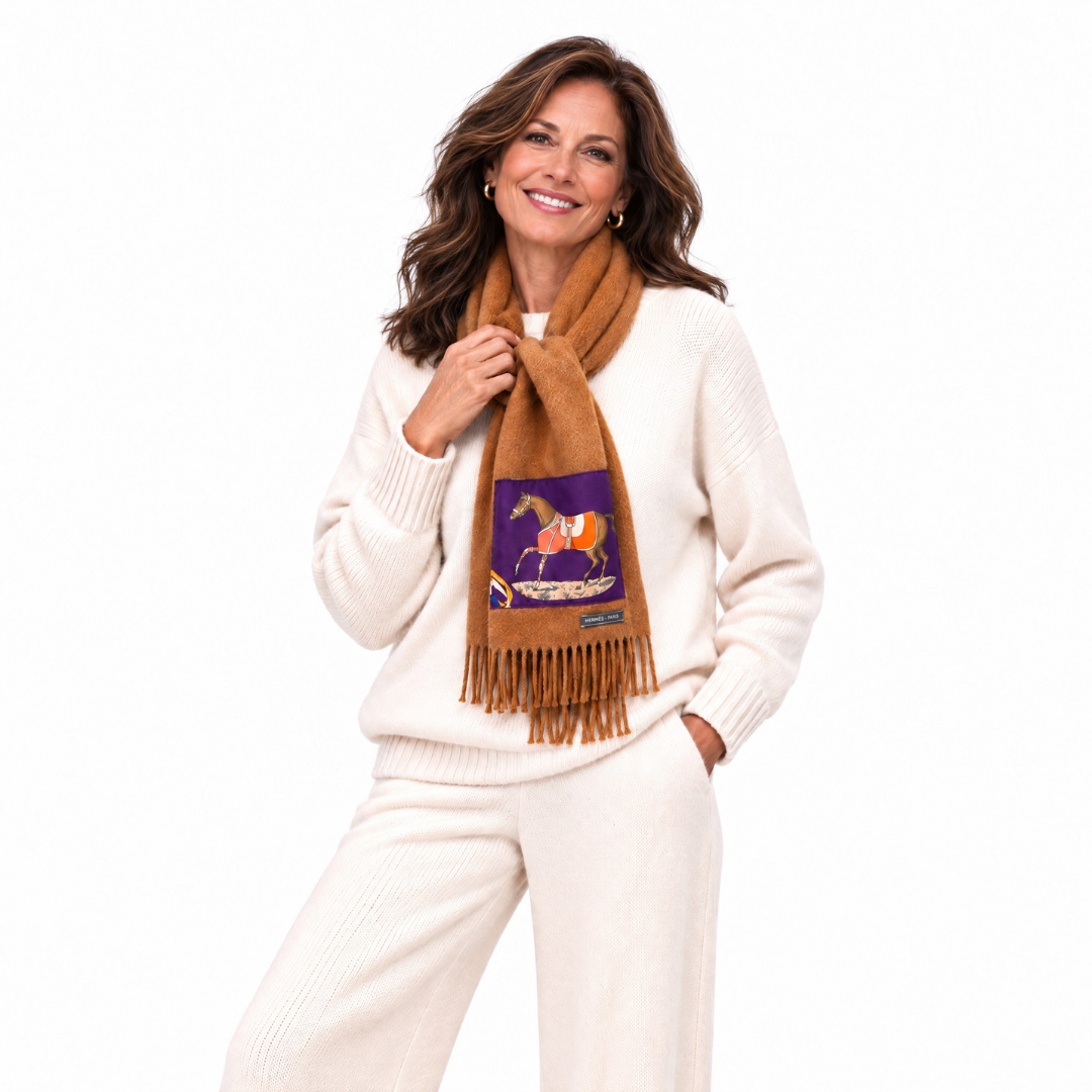 Hermes Couvertures et Tenues du Jour Scarf & Cashmere Shawl at Vintage Luxe Up