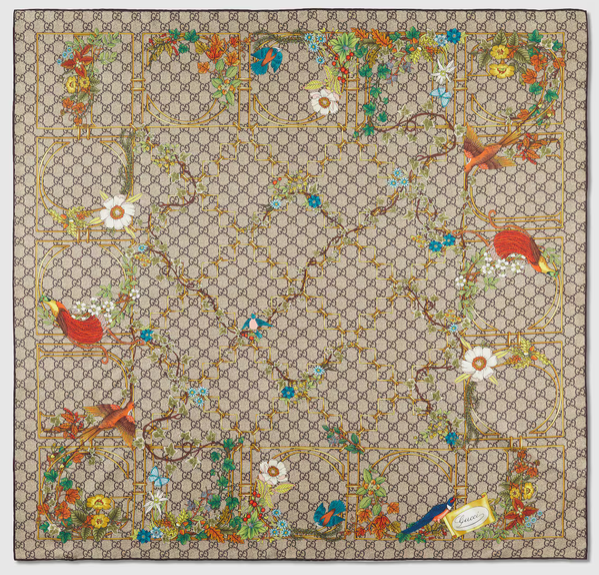 Gucci GG Floral Lattice Scarf | Vintage Luxe Up