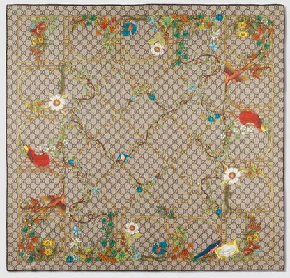 Gucci GG Floral Lattice Scarf | Vintage Luxe Up