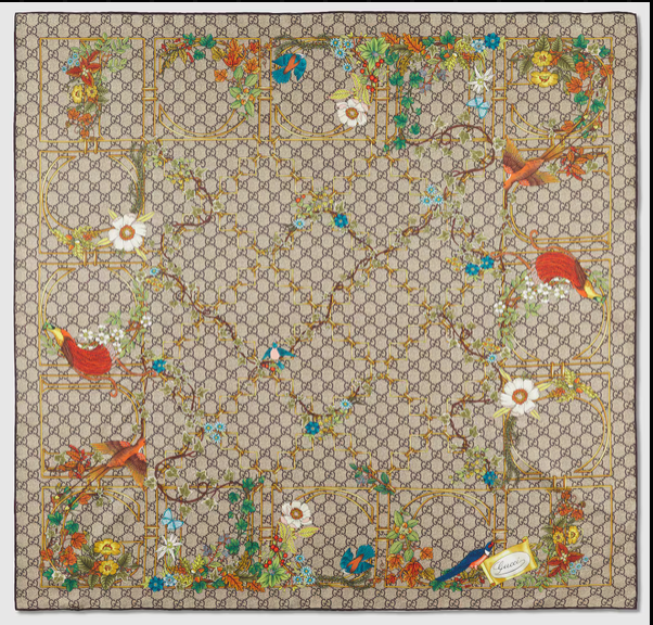 gucci Floral Trellis Scarf at Vintage Luxe Up