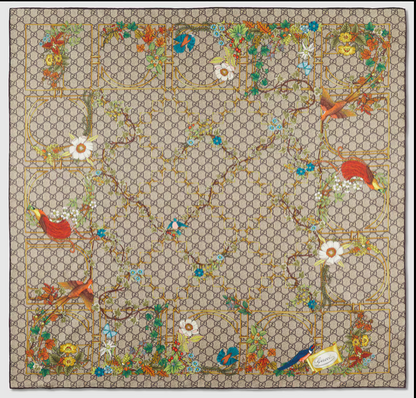 gucci Floral Trellis Scarf at Vintage Luxe Up