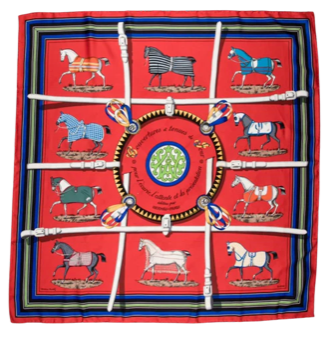 HERMES Couvertures et Tenues du Jour Scarf | Hermes Crossbody Bag at Vintage Luxe up