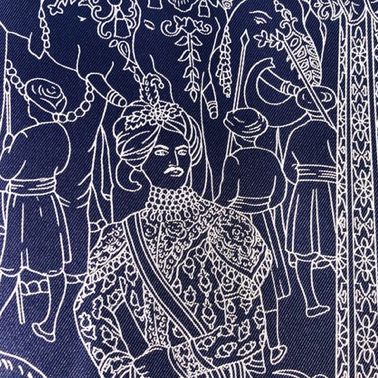 Splendeur des Maharajas Vintage Silk Scarf Lumbar Pillow 35"