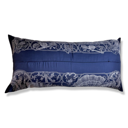 Splendeur des Maharajas Vintage Silk Scarf Lumbar Pillow 35"