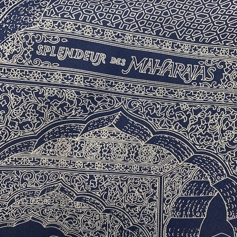 Splendeur des Maharajas Vintage Silk Scarf Lumbar Pillow 35"