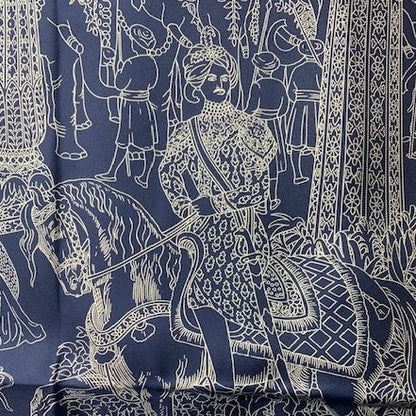 Splendeur des Maharajas Vintage Silk Scarf Lumbar Pillow 35"