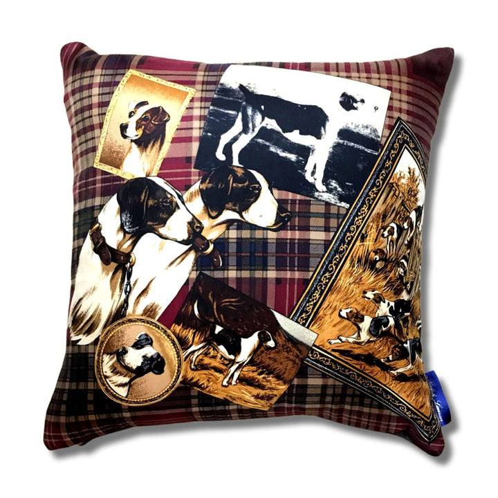 Sporting Dogs Vintage Silk Scarf Pillows