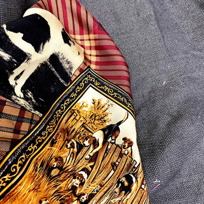 Sporting Dogs Vintage Silk Scarf Pillows