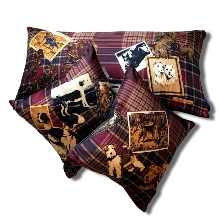 Vintage Ralph Lauren Pillow Sporting Dogs Vintage Silk Scarf Pillows at Vintage Luxe Up