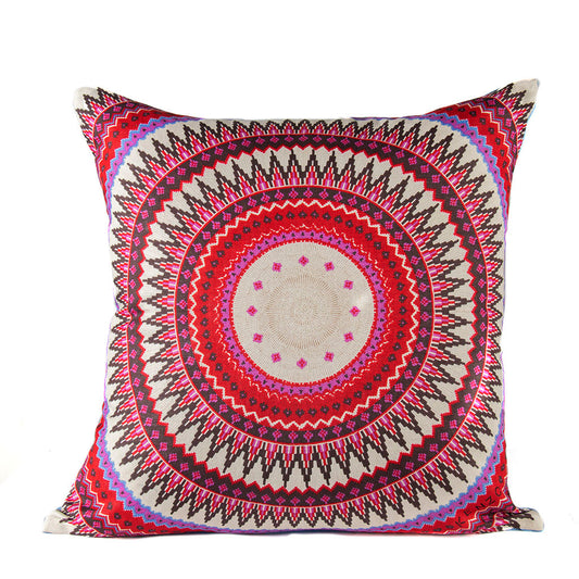 Vintage Kenzo Pillow Sunburst Vintage Scarf Pillow 22" at Vintage Luxe Up