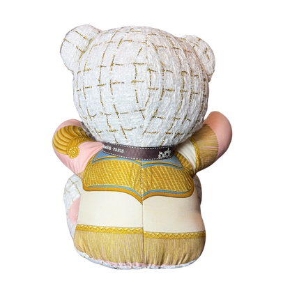 Poste et Cavalerie Vintage Silk Scarf Tender Teddy Bear