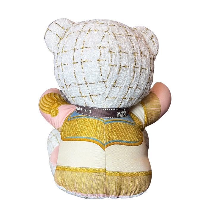 Poste et Cavalerie Vintage Silk Scarf Tender Teddy Bear
