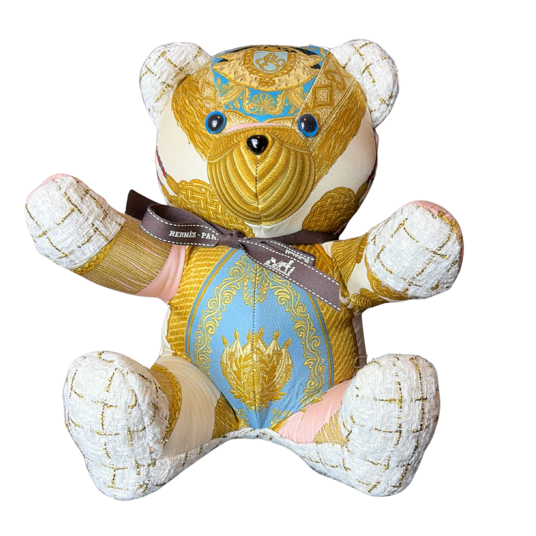 Hermès Poste et Cavalerie Silk Scarf Teddy Bear