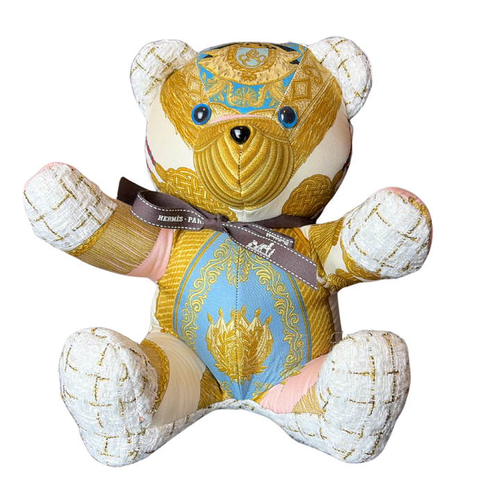 Hermès Poste et Cavalerie Silk Scarf Teddy Bear