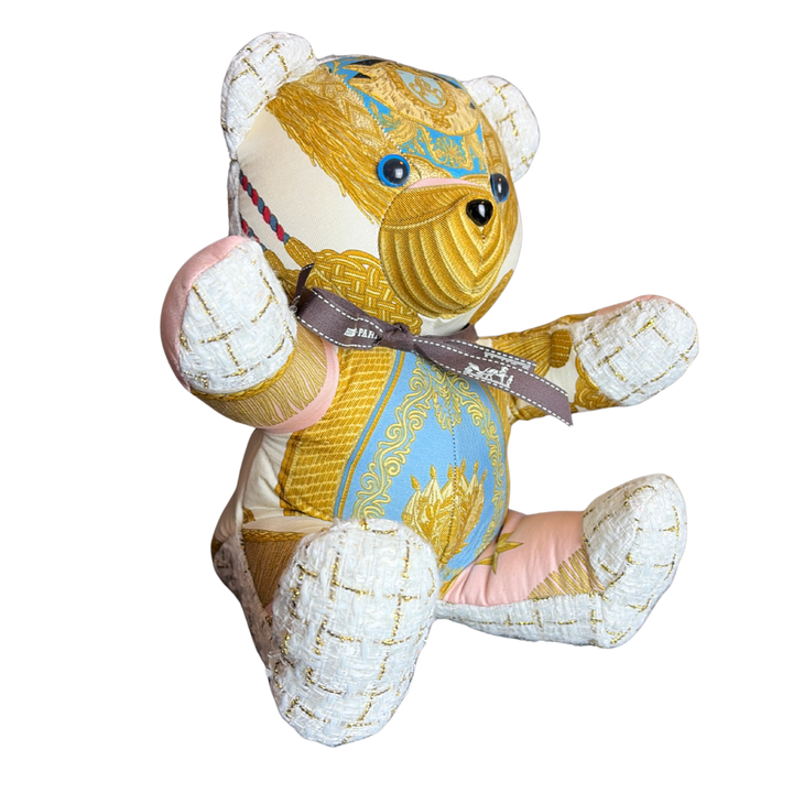 Hermès Poste et Cavalerie Silk Scarf Teddy Bear
