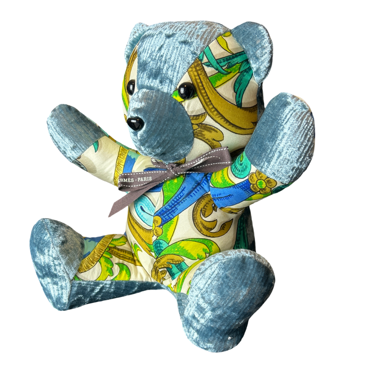 HERMES Mors a la Conetable Scarf Teddy Bear at Vintage Luxe Up