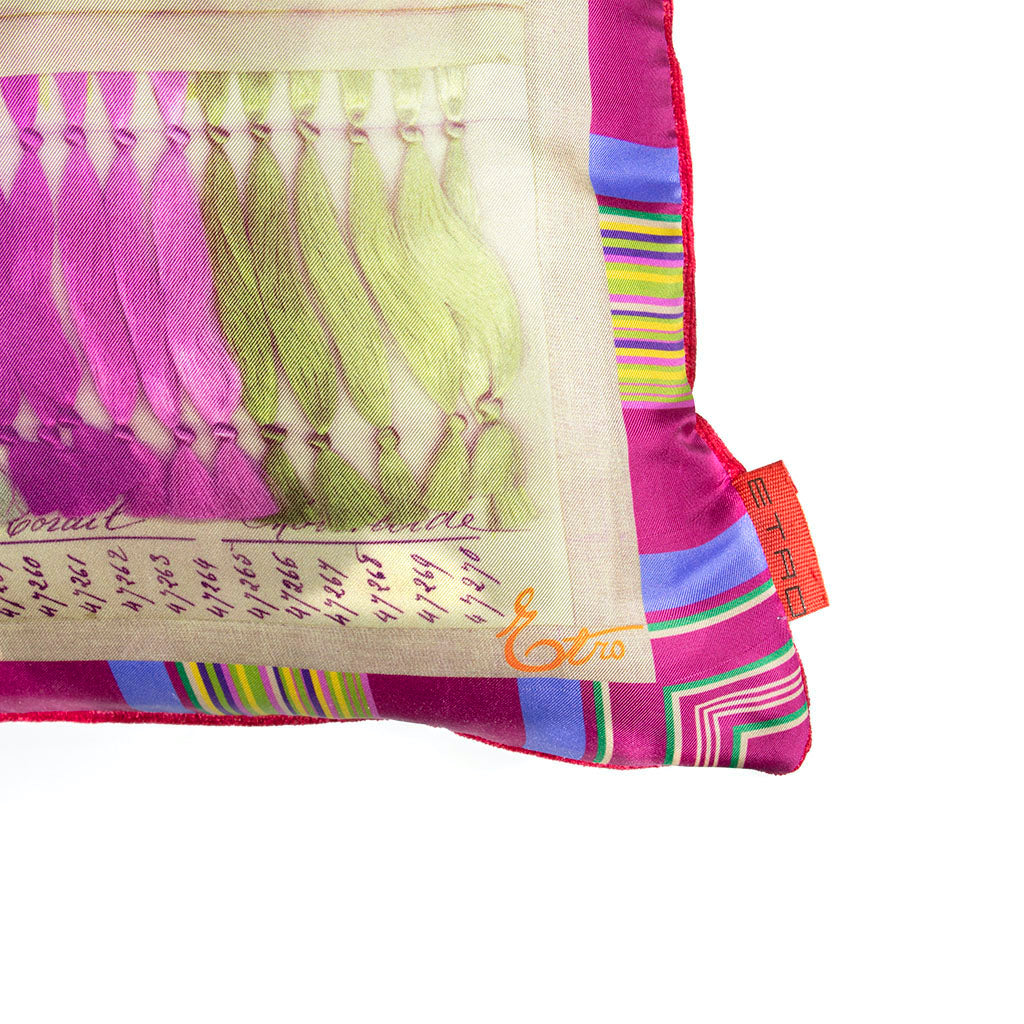 Tailor's Threads Vintage Silk Pocket Square Pillow 17"
