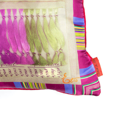 Tailor's Threads Vintage Silk Pocket Square Pillow 17"