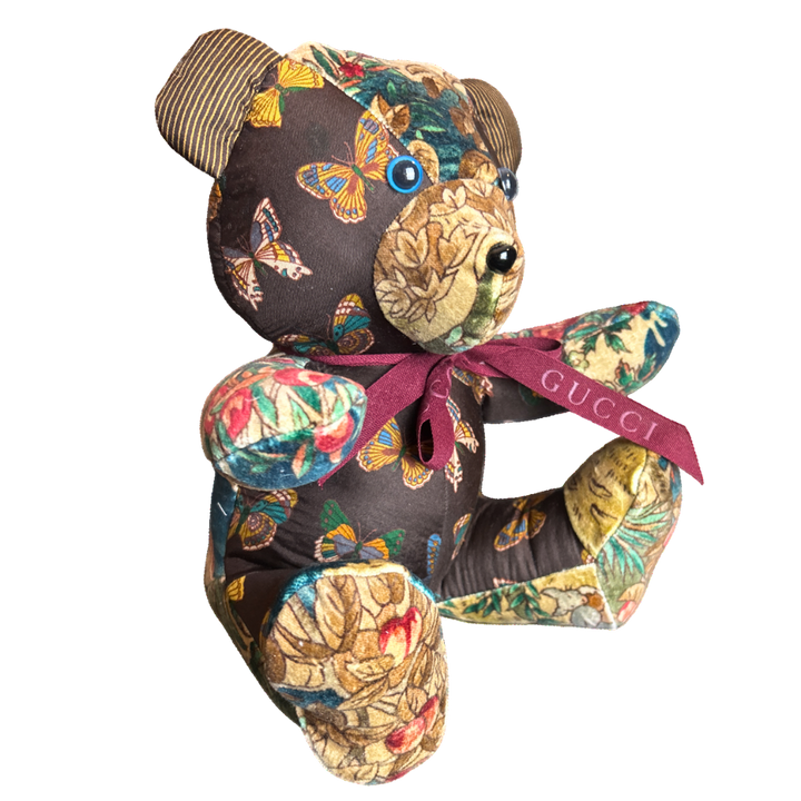 Gucci Farfalle Butterfly Scarf Teddy Bear | Vintage Luxe Up
