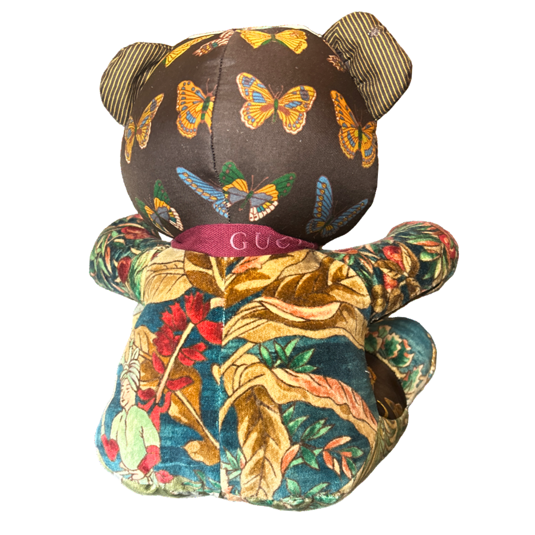 Farfalle Vintage Silk Scarf Tender Teddy Bear