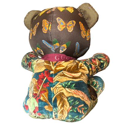 Farfalle Vintage Silk Scarf Tender Teddy Bear