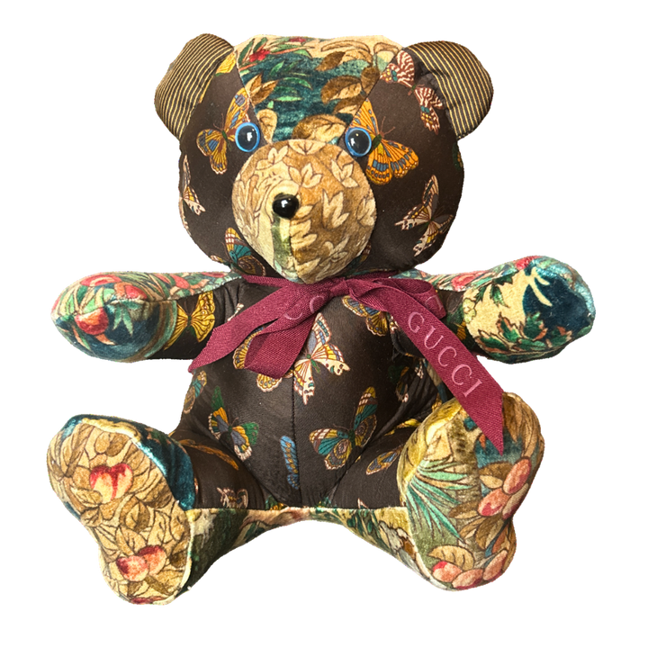 Gucci Farfalle Butterfly Scarf Teddy Bear | Vintage Luxe Up
