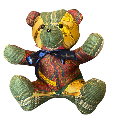 Ralph Lauren Equestrian Scarf Teddy Bear at Vintage Luxe Up