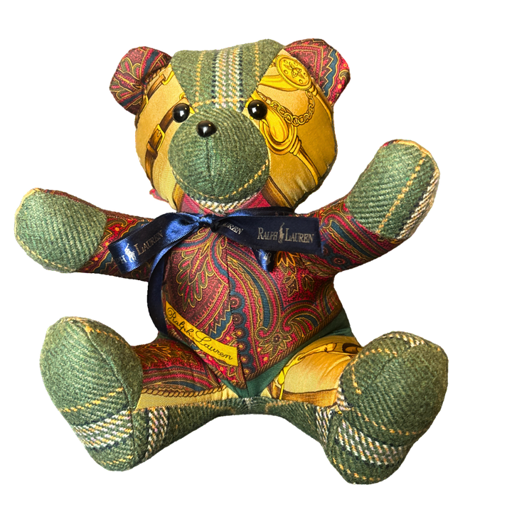 Ralph Lauren Equestrian Scarf Teddy Bear at Vintage Luxe Up