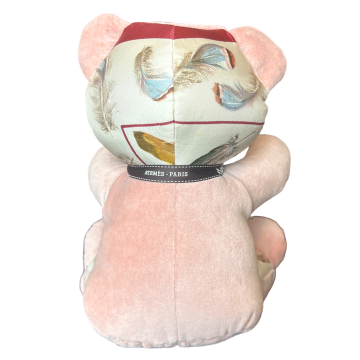 Plumes Vintage Silk Scarf Tender Teddy Bear