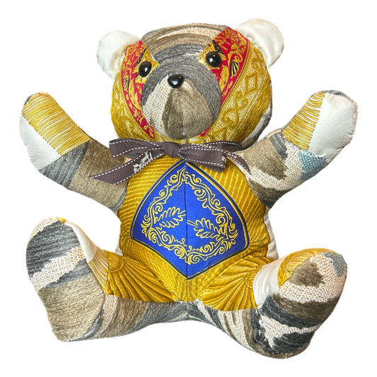Hermes Poste et Cavalerie Scarf Teddy Bear at Vintage Luxe Up