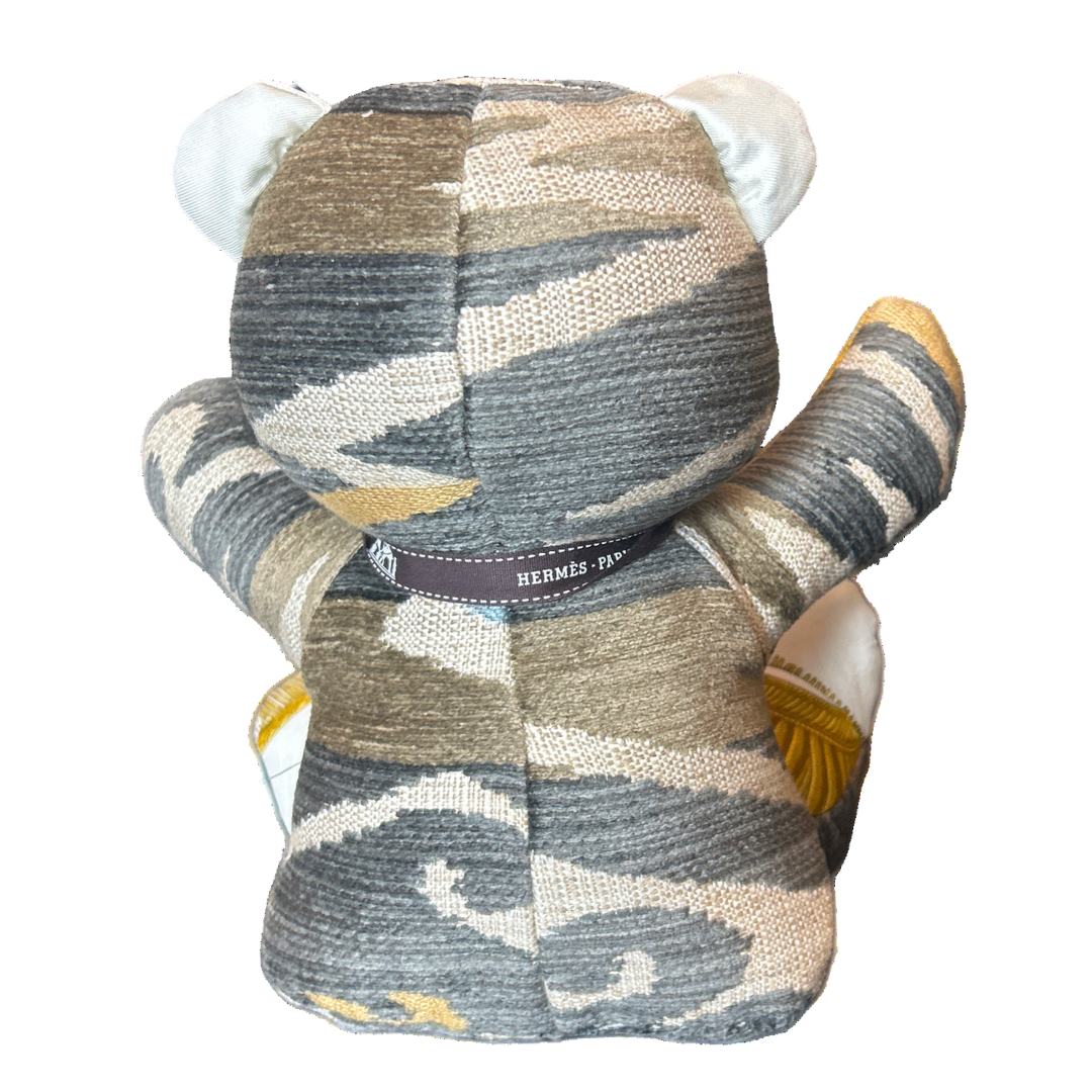 Poste et Cavalerie Vintage Silk Scarf Tender Teddy Bear