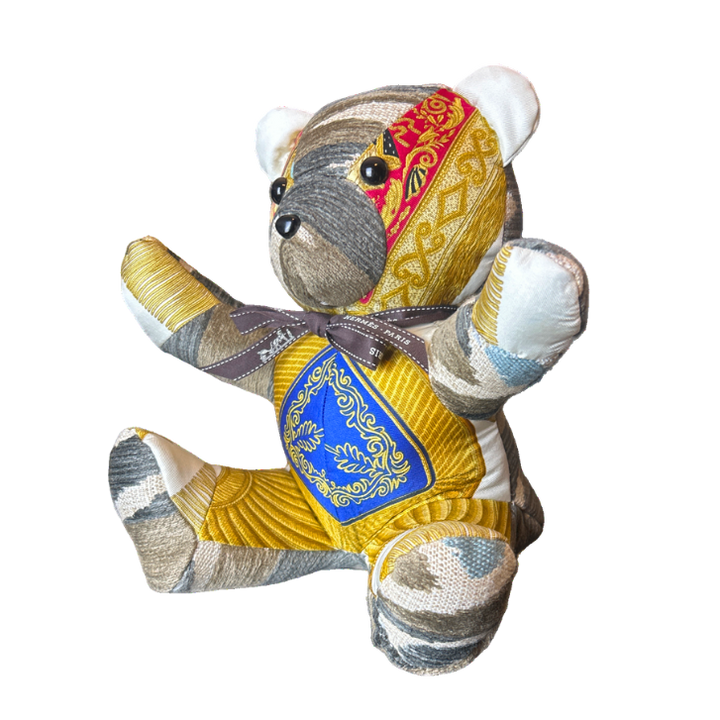 Hermes Poste et Cavalerie Scarf Teddy Bear at Vintage Luxe Up