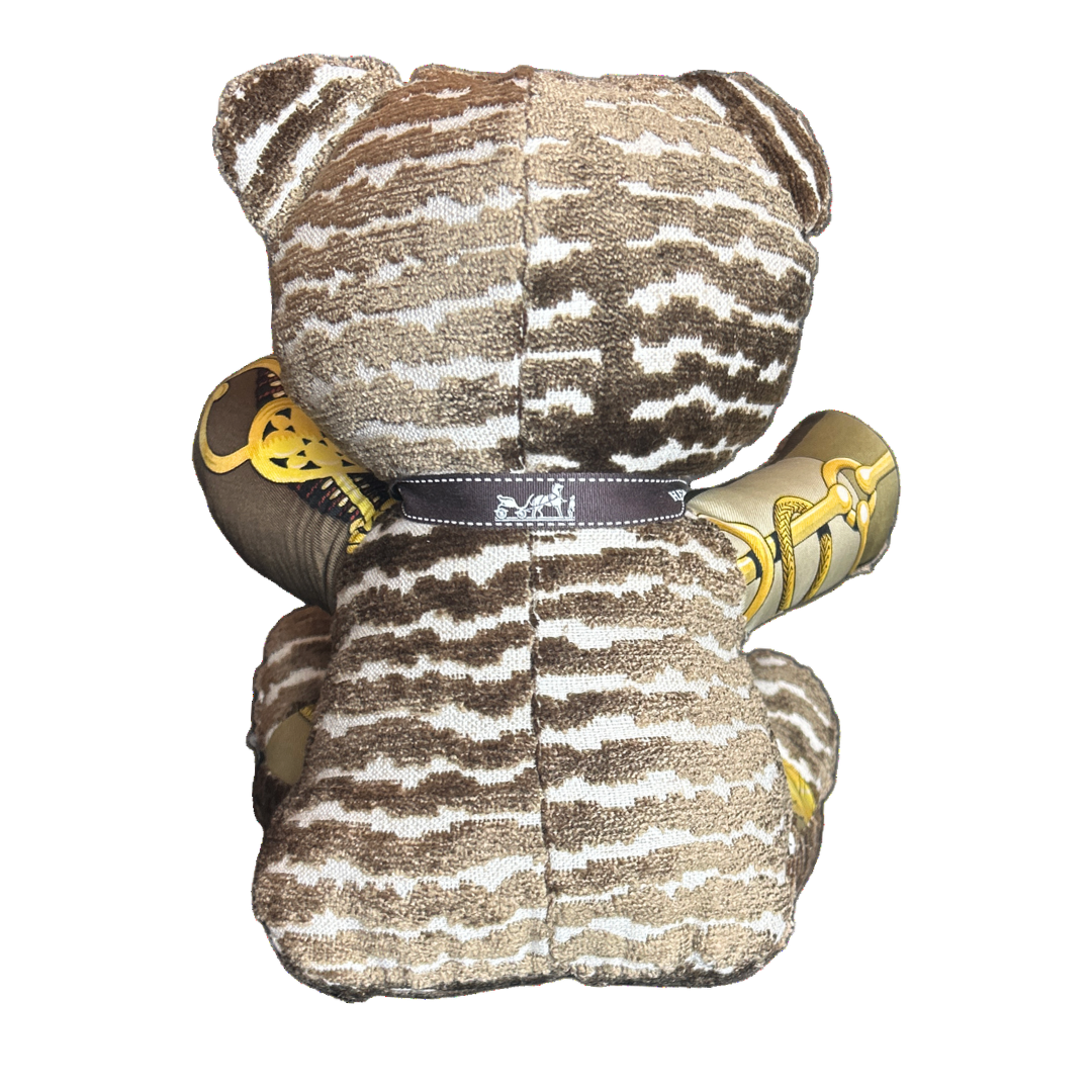 Cliquetis Vintage Silk Scarf Tender Teddy Bear