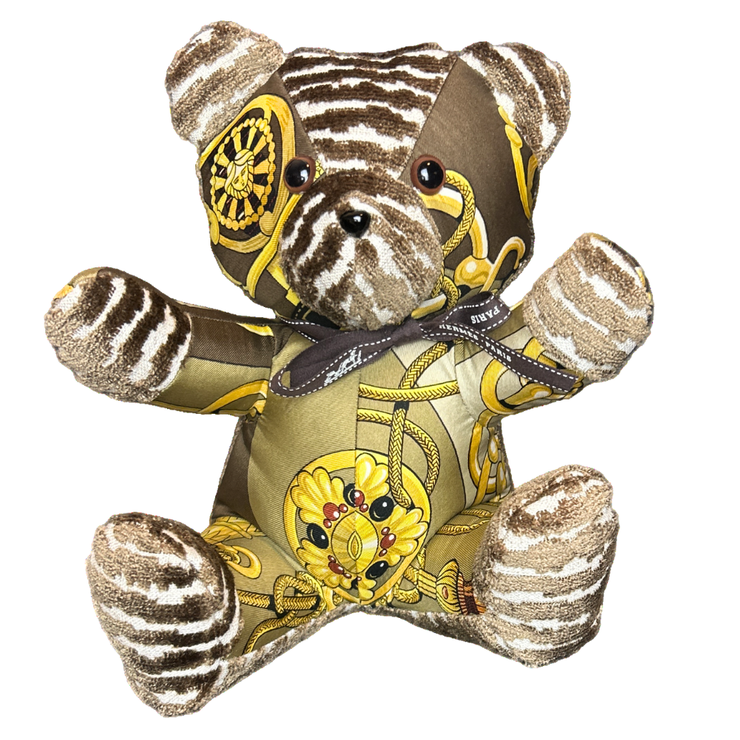 Hermes Cliquetis Scarf Teddy Bear at Vintage Luxe Up
