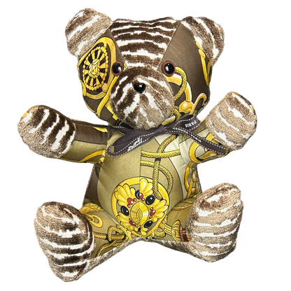 Hermes Cliquetis Scarf Teddy Bear at Vintage Luxe Up