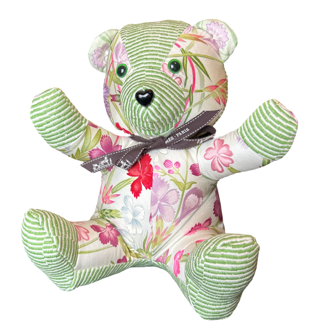 Hermès Oeilettes Sauvages Scarf Silk Teddy Bear