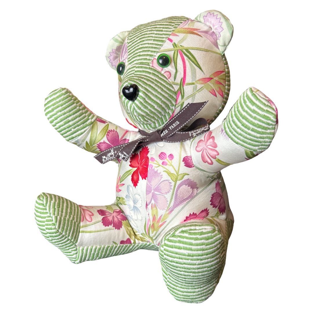 Hermès Oeilettes Sauvages Scarf Silk Teddy Bear