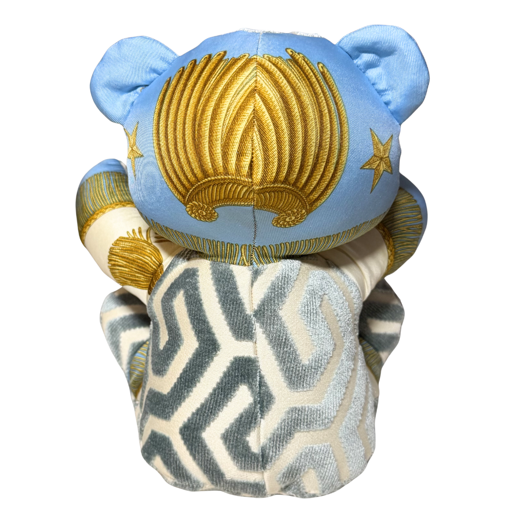 Poste et Cavalerie Vintage Silk Scarf Tender Teddy Bear
