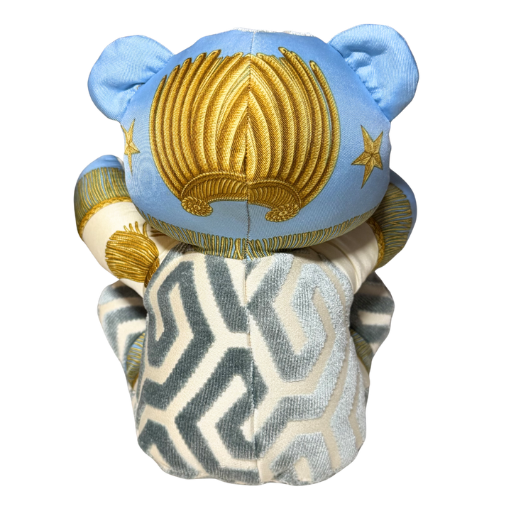 Poste et Cavalerie Vintage Silk Scarf Tender Teddy Bear