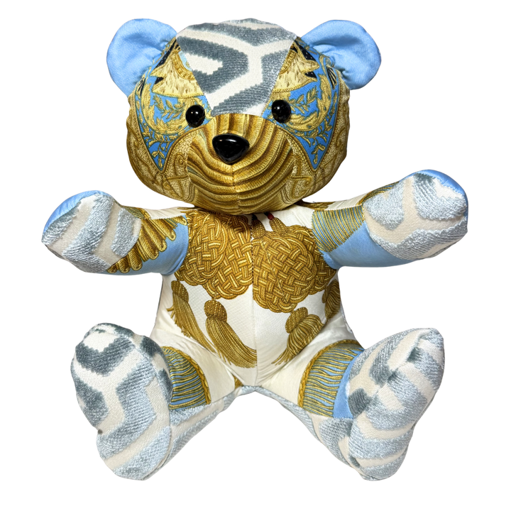 Poste et Cavalerie Vintage Silk Scarf Tender Teddy Bear