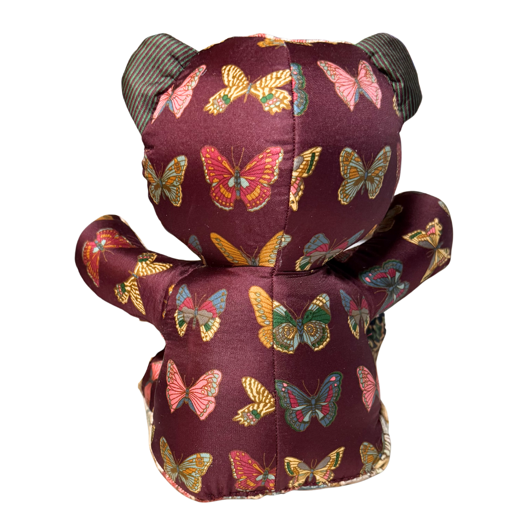 Farfalle Vintage Silk Scarf Tender Teddy Bear